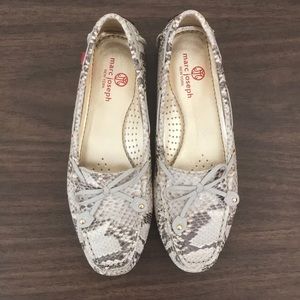Marc Joseph size 6.5/EU 37 faux snake skin loafers